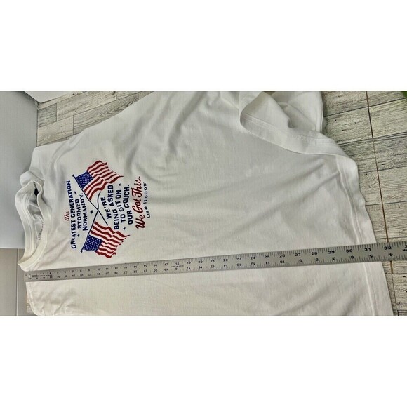 Life is Good Shirt Womens XXL Crusher Tee White We Got This America Patriotic - Picture 8 of 10